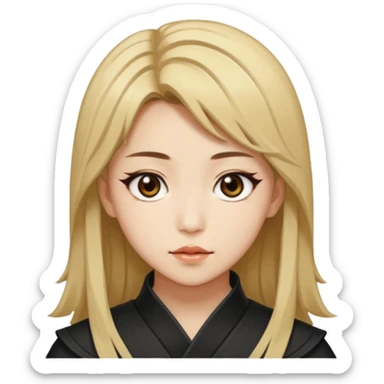 Rumi from K-pop demon hunters brown and blonde hair  sticker