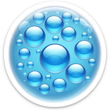 many bubbles sticker