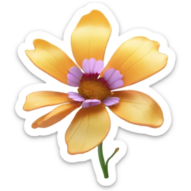A digital flower with petals flickering and glitching, blending real nature with a tech vibe. sticker