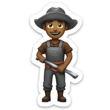 A Blacksmith forging sticker