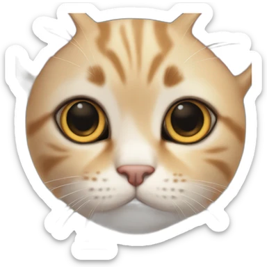 little cute cat doing puppy eyes sticker