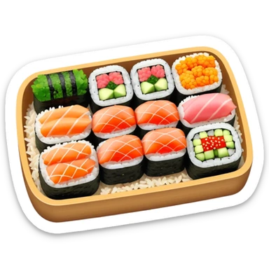 sushi roll birds eye veiw sticker