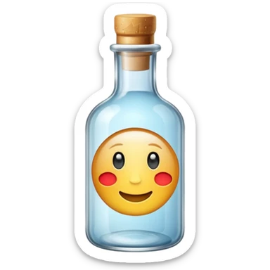 An empty bottle labeled 0 ml. sticker