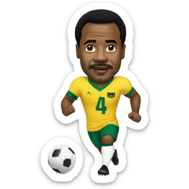Paul Biya playing football sticker