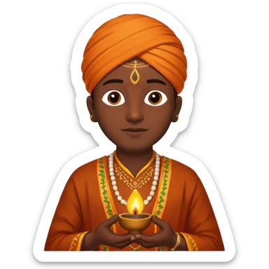 diwali man with diwali sticker