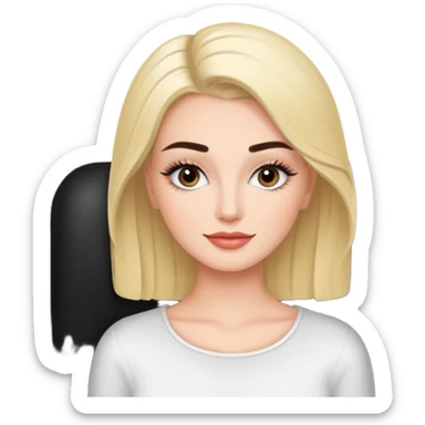 lady is relaxing (lash and brows salon) sticker