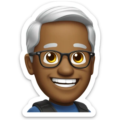 Marshall stamps smiling  sticker