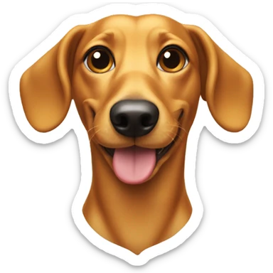 A golden Weiner dog  sticker
