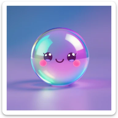 cute and shiny object with a gradient effect sticker