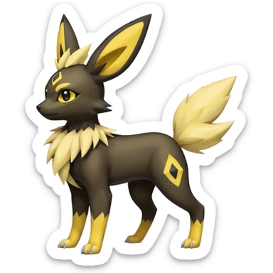 Umbreon-Jolteon-Fakemon-hybrid -fusion- full body sticker