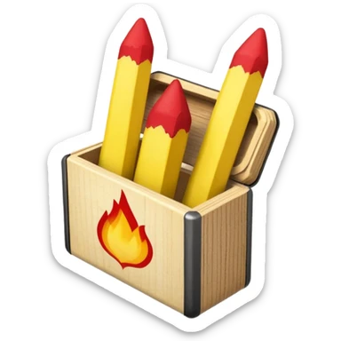 matches in matchbox sticker