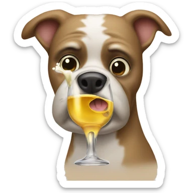 Dog drinkinh dr Pepe sticker