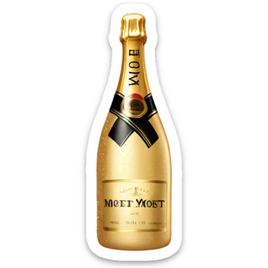 Champagne moet ice bottle  sticker
