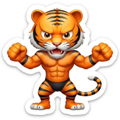 ANGRY Tiger body sticker
