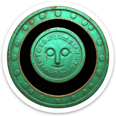 Ancient coin (patina) sticker