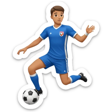 soccer player doing ball tricks sticker