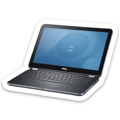 generate an ios genmoji of a dell laptop sticker