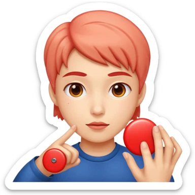 peach emoji and tap red sticker