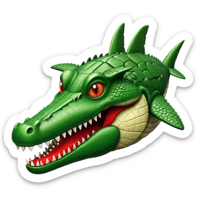 A war plane with a crocodile head sticker