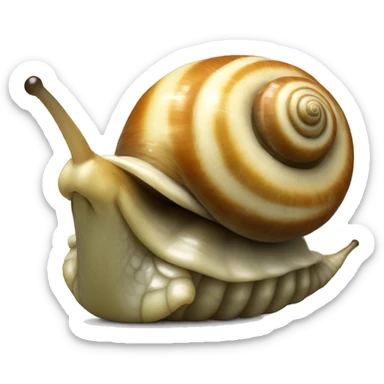 Escargot avec tête  rhinocéros sticker