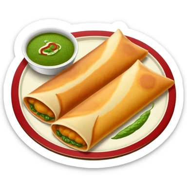 South Indian dosa with chutney emoji sticker