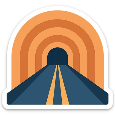 Flat design style tunnel sticker