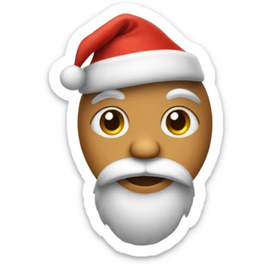 Doy wearing a christmas hat sticker