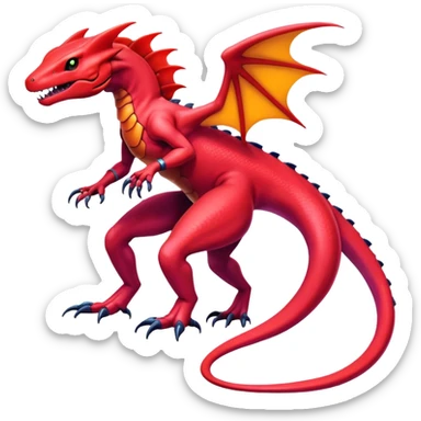 Shiny Exotic Colorful epic Salandit-Genesect-Koraidon-Fakémon-hybrid-creature (full body)  sticker