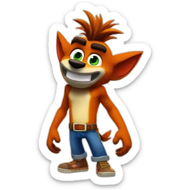 Crash bandicoot sticker