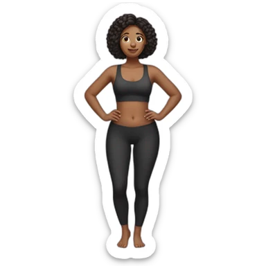 woman with big butt in leggings sticker