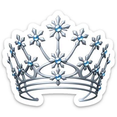Ornate snowflake tiara sticker