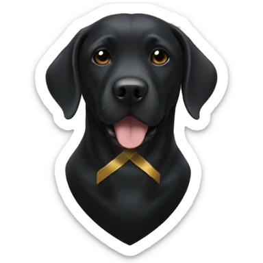 black shield and ribbon with blacklabrador sticker