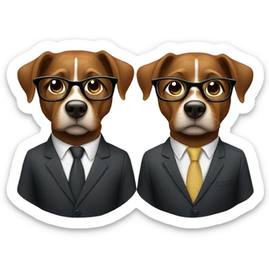 Two doxins in suits with glasses sticker