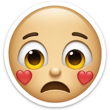 Crying face with heart eyes and hands on cheeks sticker