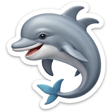 laughing dolphin sticker