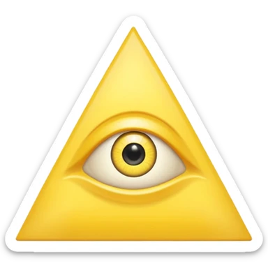 illuminati triangle with single eye emoji style sticker