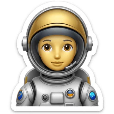 astonaut robot copilot sticker