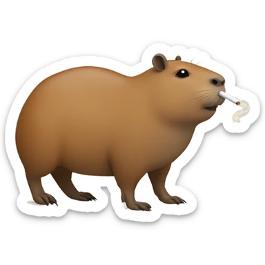 capybara smoking a cigarette  sticker