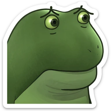 🙁 straight face sticker