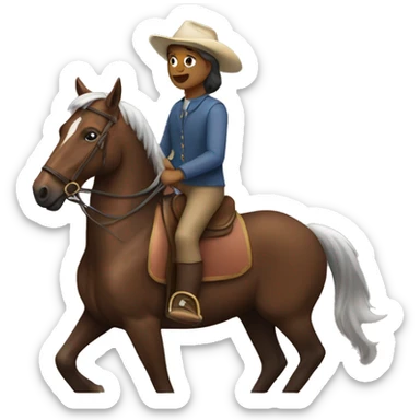 A person riding horse  sticker