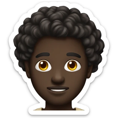 beautiful dark skinned man portrait sticker
