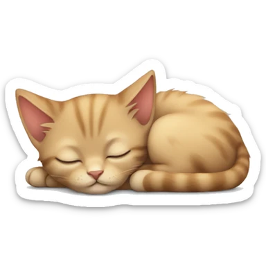A kitten sleeping in the afternoon  sticker