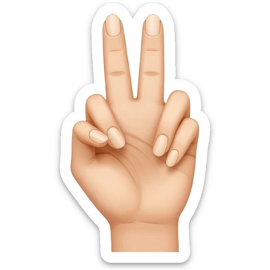 index fingers facing each other sticker