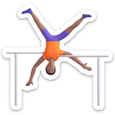 high jump athlete, arched over the bar sticker