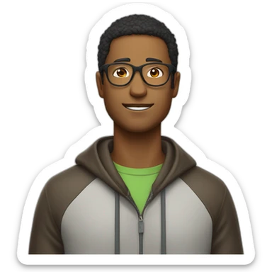 Homme avec une capuche et des lunettes  sticker