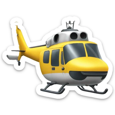 nerd emoji attach to an helicopter sticker