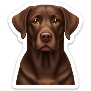 Chocolate lab sticker