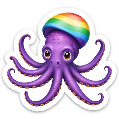 Octopus but woke and gay sticker