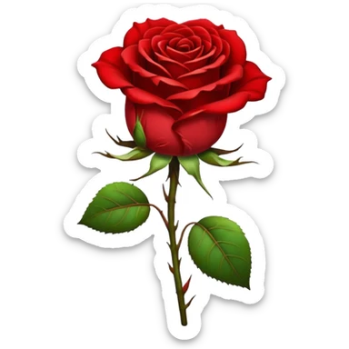 Dying rose sticker