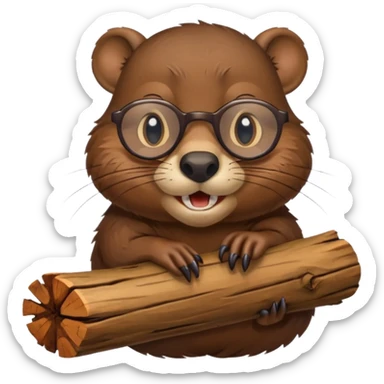 spectacled beaver sticker